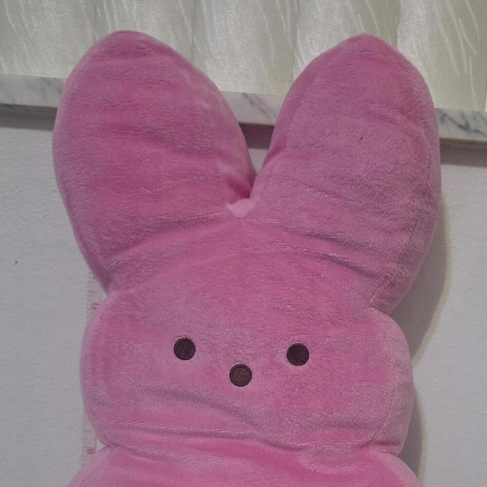 large Pink Peep Bunny Pillow